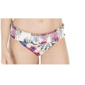 Tommy Hilfiger Women's Tie-Dye Smocked Bikini Swim Bottoms XL NEW